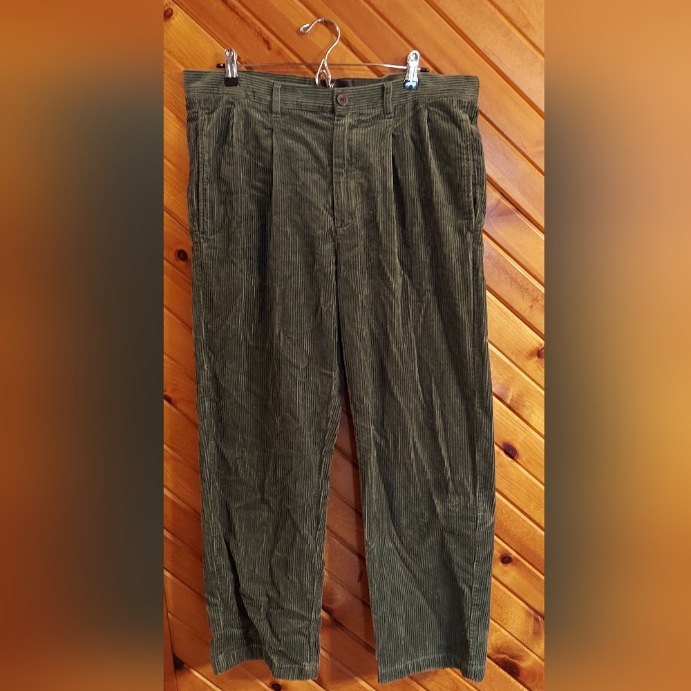 Men's Green Corduroy Pants 36X30
